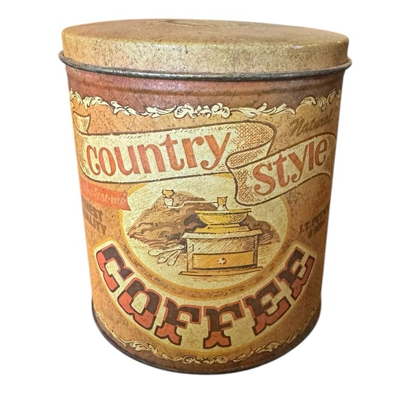 Vintage Other - Vintage Country Style Coffee Tin